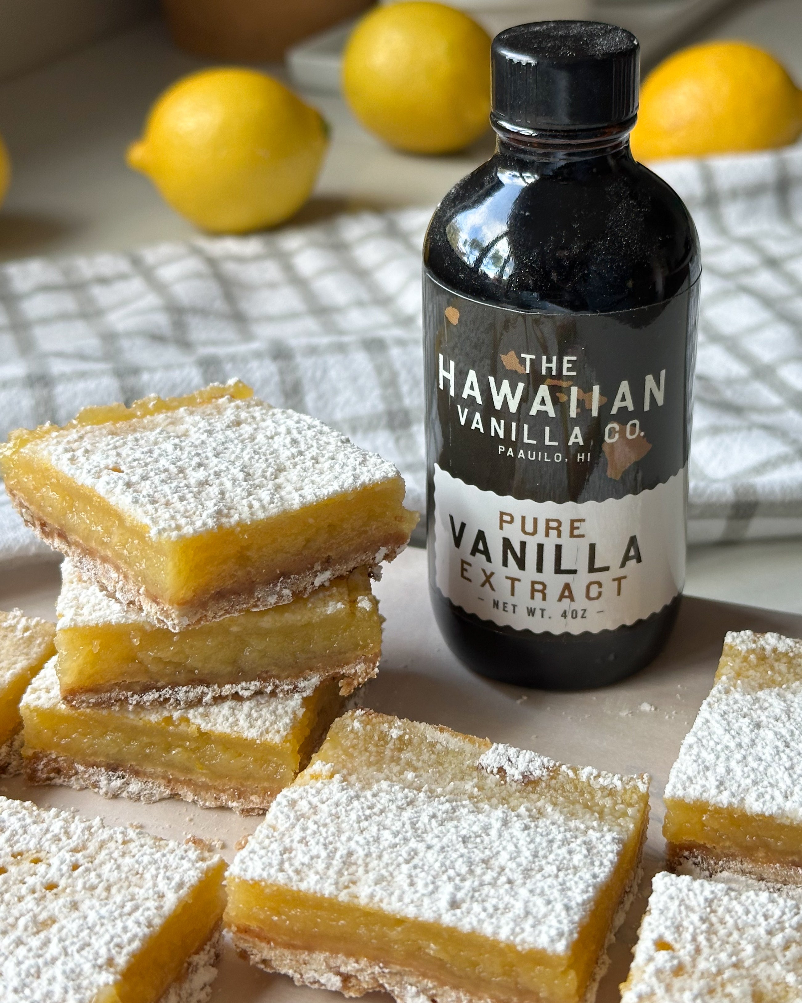 Lemon Bars with Vanilla Brown Butter Crust Hawaiian Vanilla Company