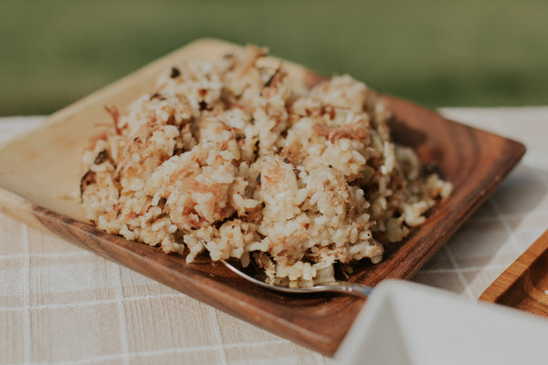 Pulled Pork Fried Rice on a Blackstone